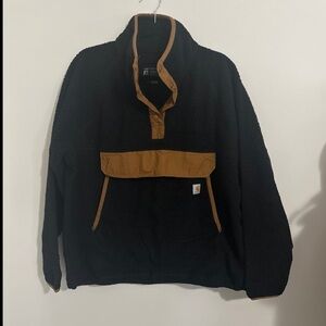 Carhartt Black and Tan Pullover Sherpa